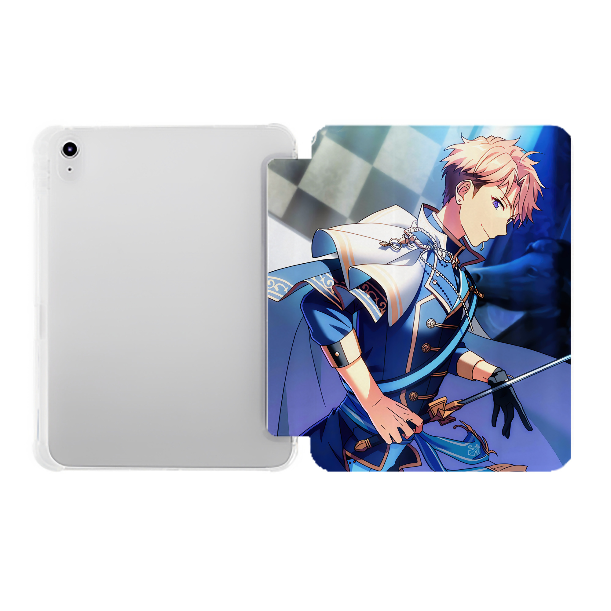 （画像用） あんさんぶるスターズ! Ensemble Stars IPad ケース ペン収納付き 三つ折りスタンド PUレザー×シリコン 対応機種9.5/10.5/10.9インチ